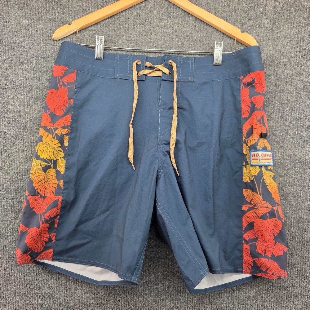 Howler Brothers HB Chargers Board Shorts Mens 33 Blue Tropical Floral - Picture 1 of 8